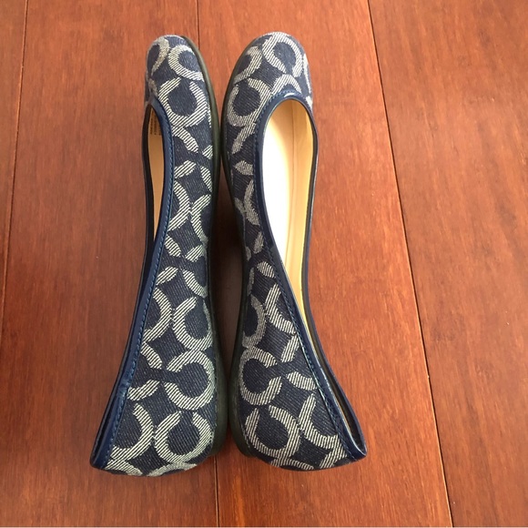 Coach all over CC logo Denim ballerina flats - Picture 5 of 12